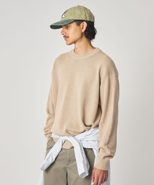 crepuscule（クレプスキュール）の「＜crepuscule × Steven Alan＞ AZE CN KNIT/ニット（ニット/セーター・メンズ・ナチュラル/ブラック・1/2）」の5枚目の写真
