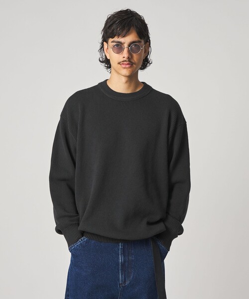 crepuscule（クレプスキュール）の「＜crepuscule × Steven Alan＞ AZE CN KNIT/ニット（ニット/セーター・メンズ・ナチュラル/ブラック・1/2）」の9枚目の写真