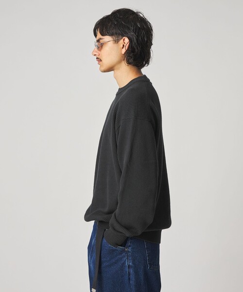 crepuscule（クレプスキュール）の「＜crepuscule × Steven Alan＞ AZE CN KNIT/ニット（ニット/セーター・メンズ・ナチュラル/ブラック・1/2）」の10枚目の写真
