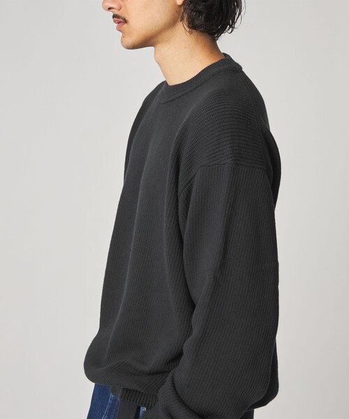 crepuscule（クレプスキュール）の「＜crepuscule × Steven Alan＞ AZE CN KNIT/ニット（ニット/セーター・メンズ・ナチュラル/ブラック・1/2）」の11枚目の写真