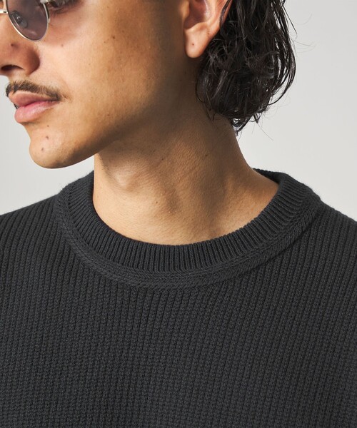 crepuscule（クレプスキュール）の「＜crepuscule × Steven Alan＞ AZE CN KNIT/ニット（ニット/セーター・メンズ・ナチュラル/ブラック・1/2）」の12枚目の写真