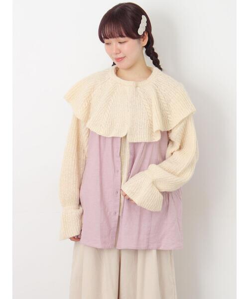 Samansa Mos2(サマンサ モスモス)の「【Cross×Linen】ピンタックベスト(ベスト・レディース・ピンク/チャコールグレー/キナリ・F)」の5枚目の写真