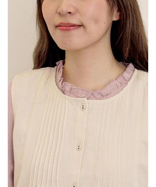 Samansa Mos2(サマンサ モスモス)の「【Cross×Linen】ピンタックベスト(ベスト・レディース・ピンク/チャコールグレー/キナリ・F)」の10枚目の写真