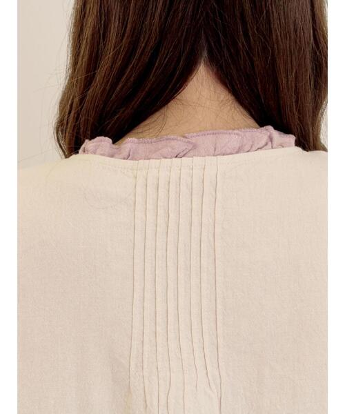 Samansa Mos2(サマンサ モスモス)の「【Cross×Linen】ピンタックベスト(ベスト・レディース・ピンク/チャコールグレー/キナリ・F)」の11枚目の写真