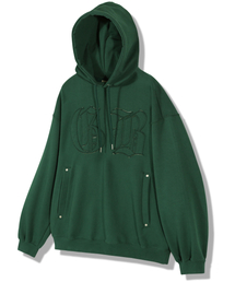 GUBIN（グビン）の「アプリケロゴフードパーカー - グリーン（パーカー）」