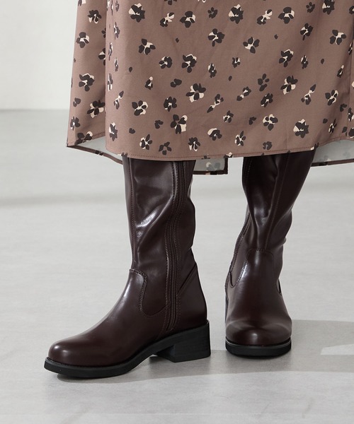 セール】＼ 細見え ／ 【裏起毛 】ピタ心地 ストレッチ ローヒール