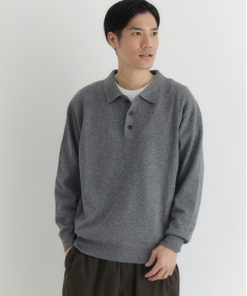 セール】【BACK NUMBER】衿付きポロニットトップス (上品デザイン