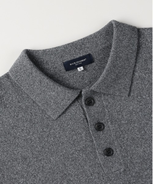 BACK NUMBER(バックナンバー)の「【BACK NUMBER】衿付きポロニットトップス (上品デザイン / ボックスシルエット / 伸縮素材 / オフィスカジュアル)(ニット/セーター・メンズ・ブラック/グレー/ブラウン・L/XL/M)」の18枚目の写真
