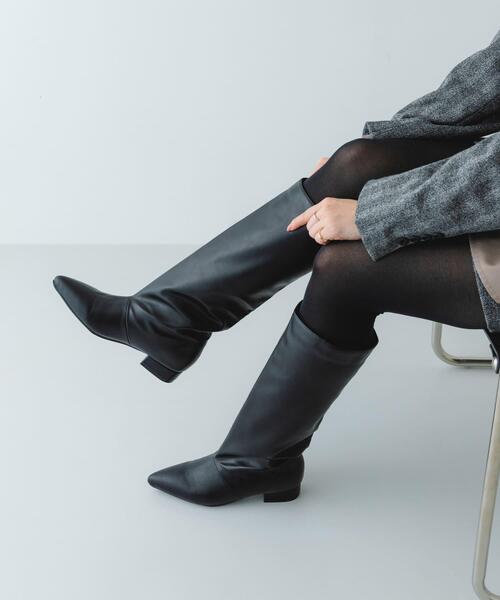 RODE SKO（ロデスコ）の「2.5センチワイドシャフトロングブーツ（ブーツ・レディース・ブラック/ダークブラウン・36/39/37/38）」の4枚目の写真
