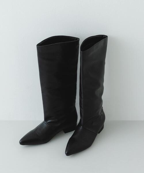 RODE SKO（ロデスコ）の「2.5センチワイドシャフトロングブーツ（ブーツ・レディース・ブラック/ダークブラウン・36/39/37/38）」の11枚目の写真