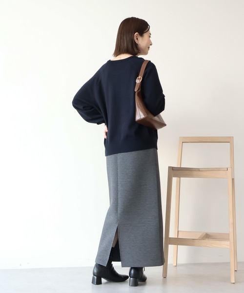 AMERICAN HOLIC（アメリカンホリック）の「バイパチラグランニットプルオーバー（ニット/セーター・レディース・ブルー/モカ/グレー系その他/ネイビー・M/L）」の19枚目の写真