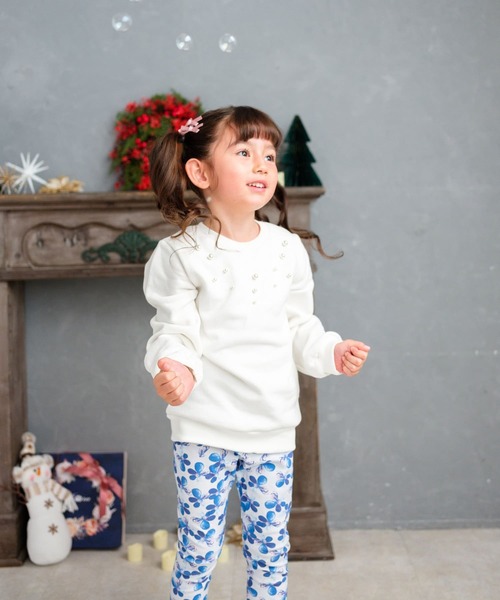 Rora(ローラ)の「デイジー 花柄レギンス(レギンス/スパッツ・キッズ・ブルー・130cm/140cm/150cm/110cm/120cm)」の6枚目の写真