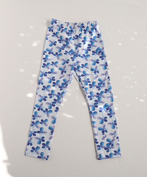 Rora(ローラ)の「デイジー 花柄レギンス(レギンス/スパッツ・キッズ・ブルー・130cm/140cm/150cm/110cm/120cm)」の9枚目の写真