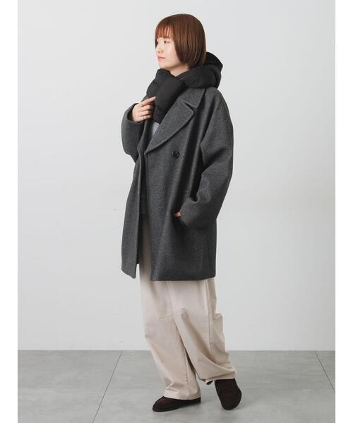 Lugnoncure（ルノンキュール）の「中綿フード（ストール/ショール・レディース・ホワイト/ブラック・F）」の4枚目の写真