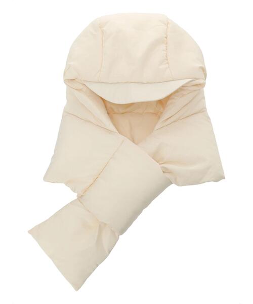 Lugnoncure（ルノンキュール）の「中綿フード（ストール/ショール・レディース・ホワイト/ブラック・F）」の5枚目の写真