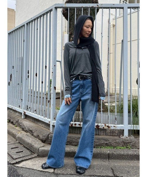 TRUNC（トランクエイティーエイト）の「Hooded Knit Scarf（マフラー・レディース・ブラック/アイボリー・FREE）」の14枚目の写真