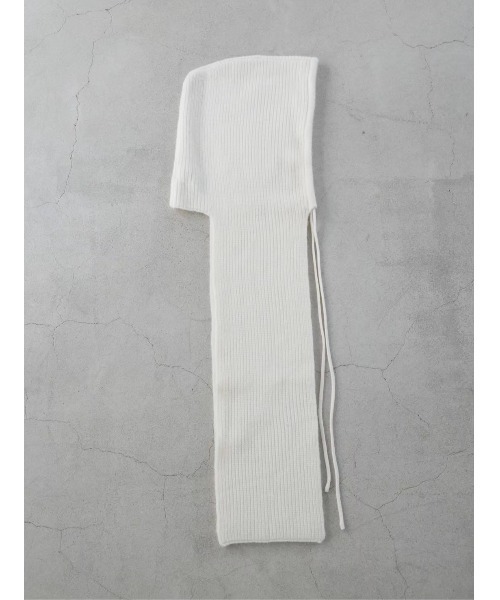 TRUNC（トランクエイティーエイト）の「Hooded Knit Scarf（マフラー・レディース・ブラック/アイボリー・FREE）」の15枚目の写真