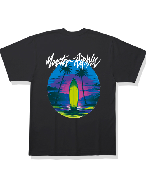 MONSTER REPUBLIC(モンスターリパブリック)の「サーフィンシェイク ミッドナイトブルー Tシャツ ブラック(Tシャツ/カットソー・レディース・その他・LARGE/MEDIUM/SMALL/X-LARGE)」の1枚目の写真