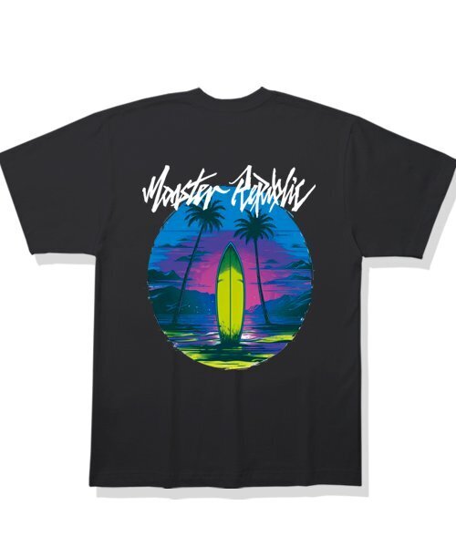 MONSTER REPUBLIC(モンスターリパブリック)の「サーフィンシェイク ミッドナイトブルー Tシャツ ブラック(Tシャツ/カットソー・レディース・その他・LARGE/MEDIUM/SMALL/X-LARGE)」の2枚目の写真