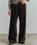 WYM LIDNM（ウィム バイ リドム）の「WASHED VELVET CURVE CUT WIDE PANTS（その他パンツ・L）」