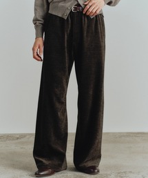 WYM LIDNM | WASHED VELVET CURVE CUT WIDE PANTS(その他パンツ)