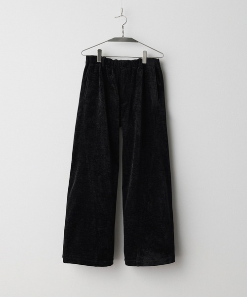 WASHED VELVET CURVE CUT WIDE PANTS（その他パンツ）｜WYM LIDNM