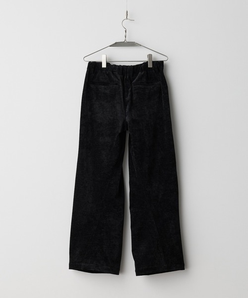 WASHED VELVET CURVE CUT WIDE PANTS（その他パンツ）｜WYM LIDNM