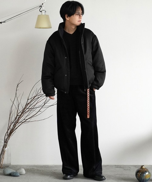 WASHED VELVET CURVE CUT WIDE PANTS（その他パンツ）｜WYM LIDNM