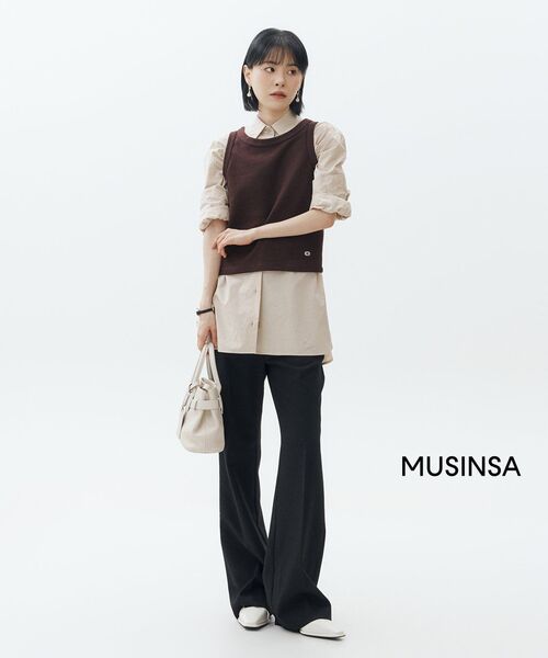 MONGDOL(モンドル)の「セミブーツカットスラックス ブラック MDPT021BLACK(スラックス・レディース・その他・LARGE/MEDIUM/SMALL)」の9枚目の写真