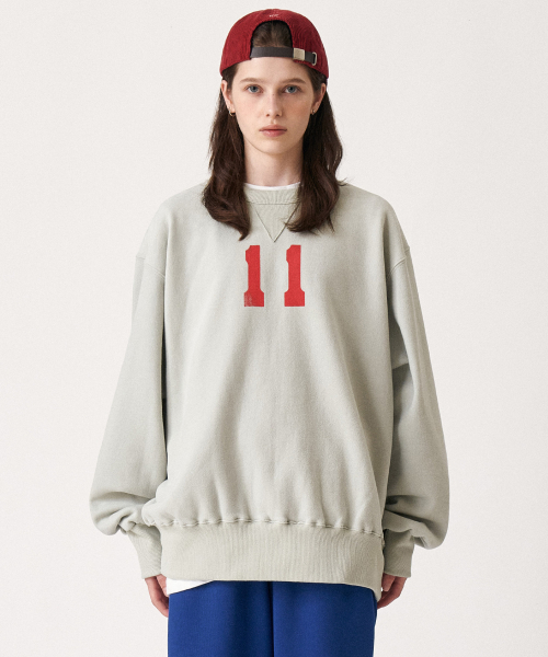 GOLDEN SNSHINE(ゴールデン サンシャイン)の「Eleven numbering sweatshirts_Mint(スウェット・メンズ・その他・MEDIUM/LARGE/SMALL)」の2枚目の写真