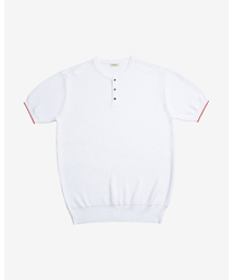 Texture Henly neck Knit (White)