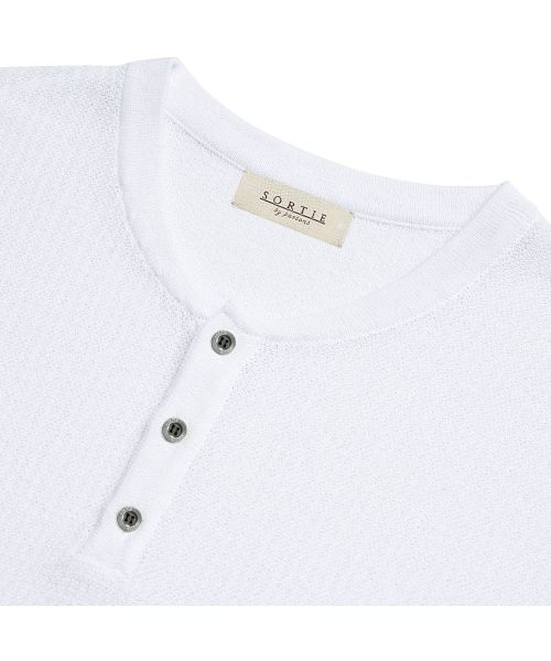 sortie(ソルティ)の「Texture Henly neck Knit (White)(ポロシャツ・メンズ・その他・MEDIUM/LARGE/X-LARGE)」の3枚目の写真