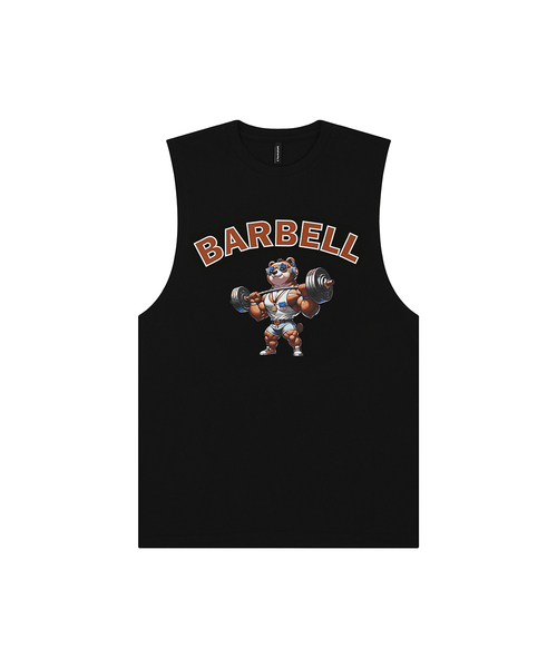 BARBELLWORKS(バーベルワークス)の「アーチベアスリーブレス(Tシャツ/カットソー・メンズ・ホワイト/ブラック・LARGE/X-LARGE)」の1枚目の写真