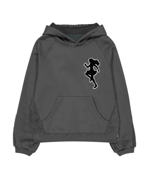 OJOS（オホス）の「Knit Back Hoodie / Charcoal（パーカー・レディース・その他・3/1/2）」の2枚目の写真