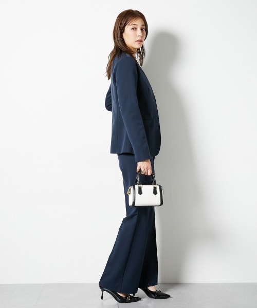 slattgir(スラットジール)の「高身長 ストレッチきれい見えノーカラージャケット(トールサイズ)(ノーカラージャケット・レディース・ブラック/グレー/ネイビー・TM/TL/T3L/T4L/T5L/TLL)」の22枚目の写真