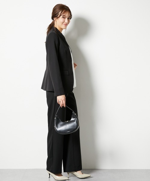 slattgir(スラットジール)の「高身長 ストレッチきれい見えノーカラージャケット(トールサイズ)(ノーカラージャケット・レディース・ブラック/グレー/ネイビー・TM/TL/T3L/T4L/T5L/TLL)」の9枚目の写真