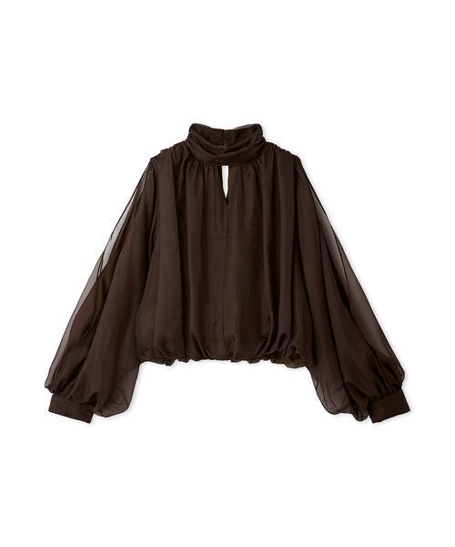 SNIDEL（スナイデル）の「スリットスリーブブラウス（シャツ/ブラウス・レディース・ブラウン/ミント/アイボリー・F）」の2枚目の写真