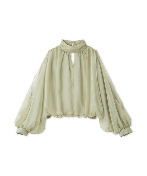 SNIDEL（スナイデル）の「スリットスリーブブラウス（シャツ/ブラウス・レディース・ブラウン/ミント/アイボリー・F）」の3枚目の写真