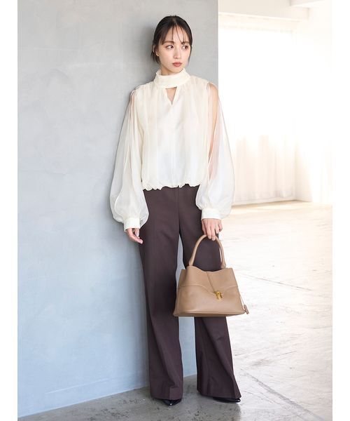 SNIDEL（スナイデル）の「スリットスリーブブラウス（シャツ/ブラウス・レディース・ブラウン/ミント/アイボリー・F）」の17枚目の写真