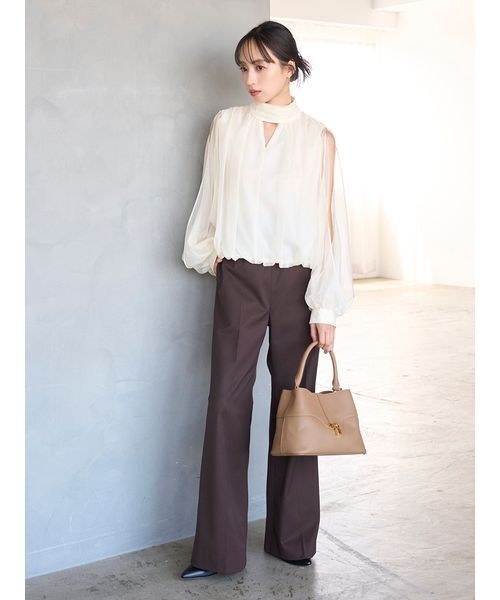 SNIDEL（スナイデル）の「スリットスリーブブラウス（シャツ/ブラウス・レディース・ブラウン/ミント/アイボリー・F）」の18枚目の写真