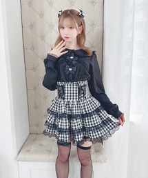 セール】クロス刺繍レースエプロン付きフリルスカパン（スカート）｜MA