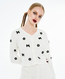 OTHER-worldly（アザーワールドリー）の「ラウンドネックリボンカーディガン[ホワイト]（カーディガン/ボレロ）」