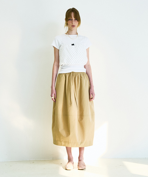 COQUET(コケット)の「Ribbon Dot Tube Top Ivory(ワンピース・レディース・アイボリー・FREE)」の2枚目の写真