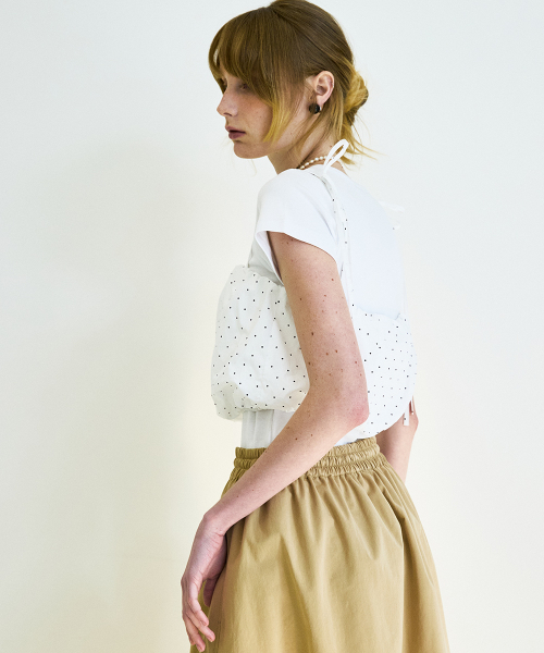 COQUET(コケット)の「Ribbon Dot Tube Top Ivory(ワンピース・レディース・アイボリー・FREE)」の4枚目の写真