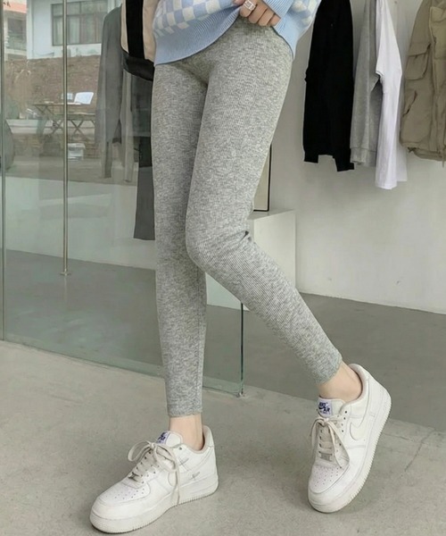 cammie(キャミー)の「裏起毛リブレギンス(その他パンツ・レディース・ダークグレー/ブラック/グレー・M/L)」の1枚目の写真