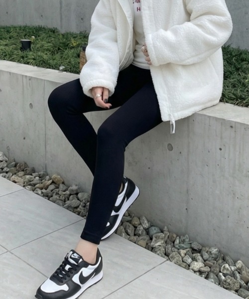 cammie(キャミー)の「裏起毛リブレギンス(その他パンツ・レディース・ダークグレー/ブラック/グレー・M/L)」の2枚目の写真