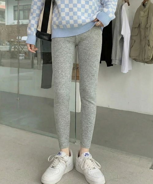 cammie(キャミー)の「裏起毛リブレギンス(その他パンツ・レディース・ダークグレー/ブラック/グレー・M/L)」の9枚目の写真