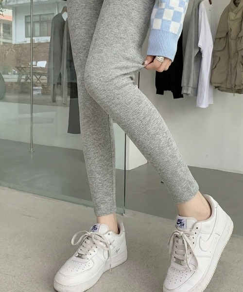 cammie(キャミー)の「裏起毛リブレギンス(その他パンツ・レディース・ダークグレー/ブラック/グレー・M/L)」の8枚目の写真