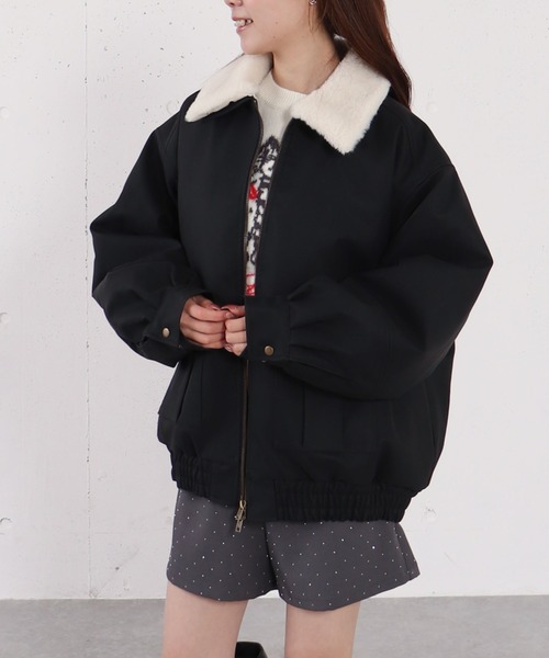 archives(アルシーヴ)の「ファー衿付中綿フェイクレザーブルゾン(ブルゾン・レディース・ブラック/ブラウン・MEDIUM)」の15枚目の写真