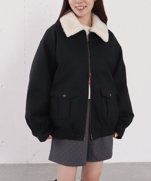 archives(アルシーヴ)の「ファー衿付中綿フェイクレザーブルゾン(ブルゾン・レディース・ブラック/ブラウン・MEDIUM)」の18枚目の写真